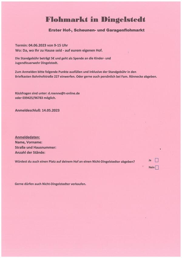 Bild vergrößern: Scheunenflohmarkt
