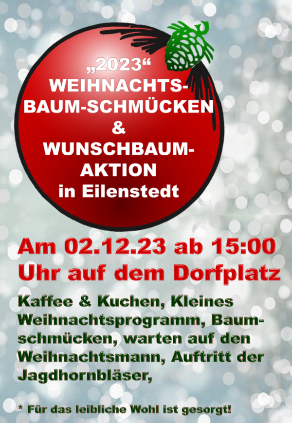Bild vergrößern: Schmücken und Wunschbaum