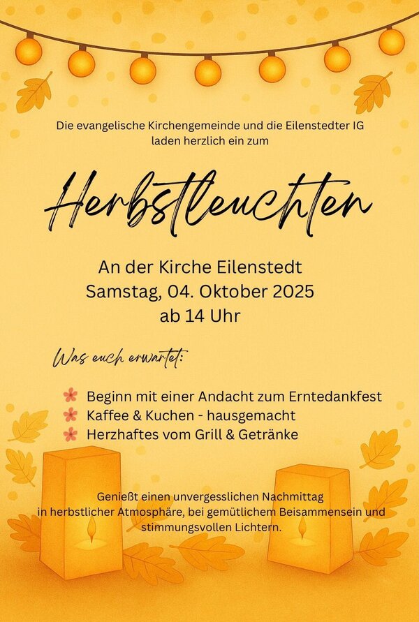 Bild vergrößern: Flyer Herbstleuchten 04.10.